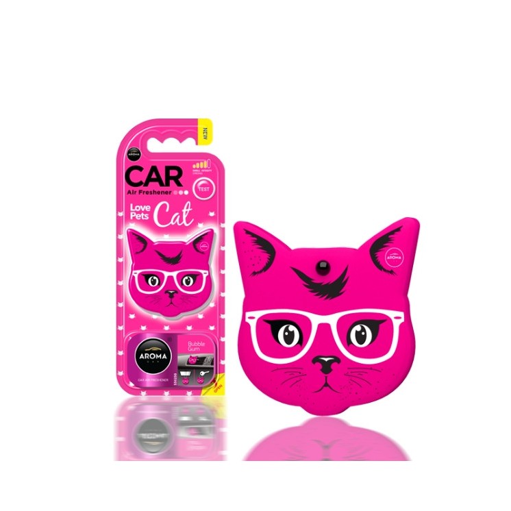 Aroma Auto Kat Bubble Gum autogeurhanger 1 stuk