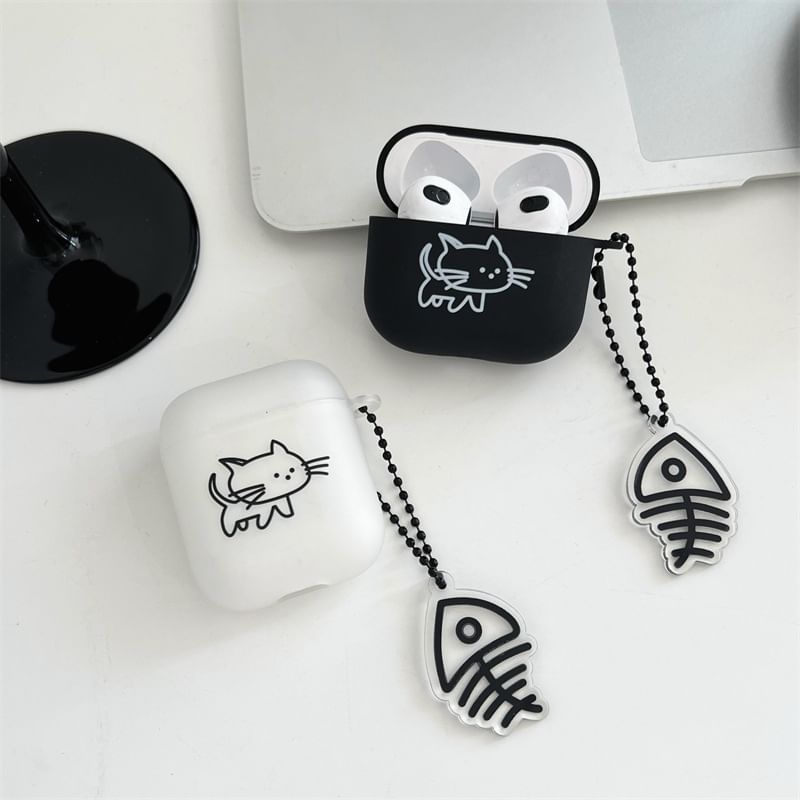 Edgin - Cat Fish Bone Charm AirPods / Pro oortelefoonhoesje