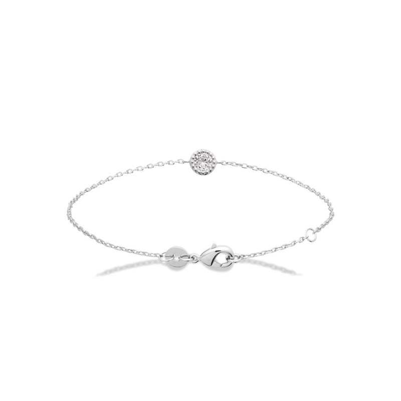 Bracelet Femme - Argent 925 - Oxyde de zirconium - Longueur : 18 cm