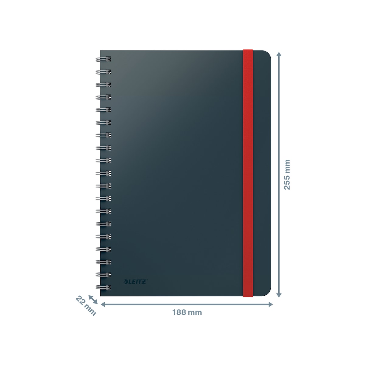 Leitz Cosy Soft Touch stor notatbok Hardcover med spiralinnbinding, ruter