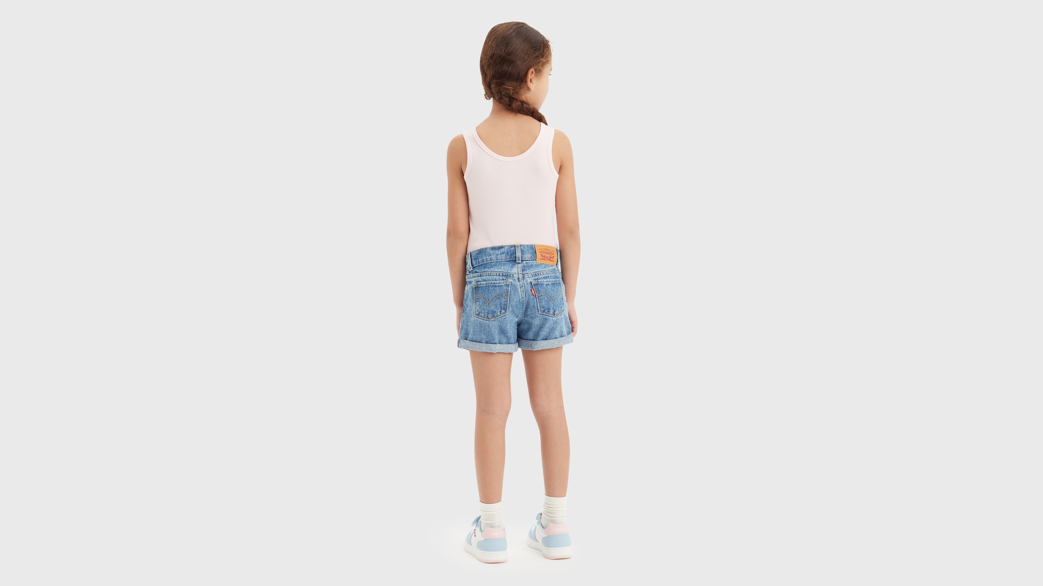 Enfant short mini Mom avec revers - Vibe Check - Bleu