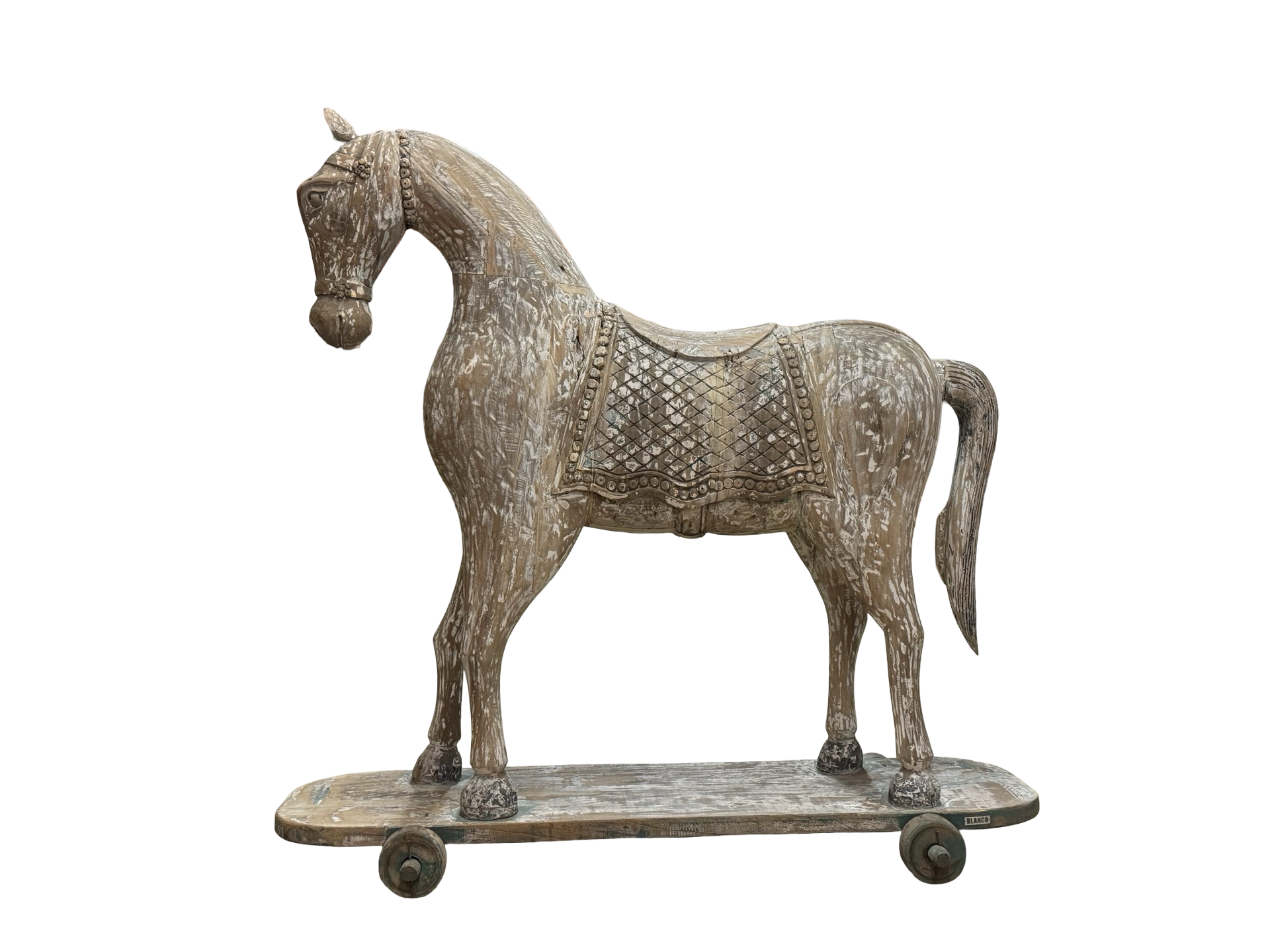 Decoratie houten paard groot