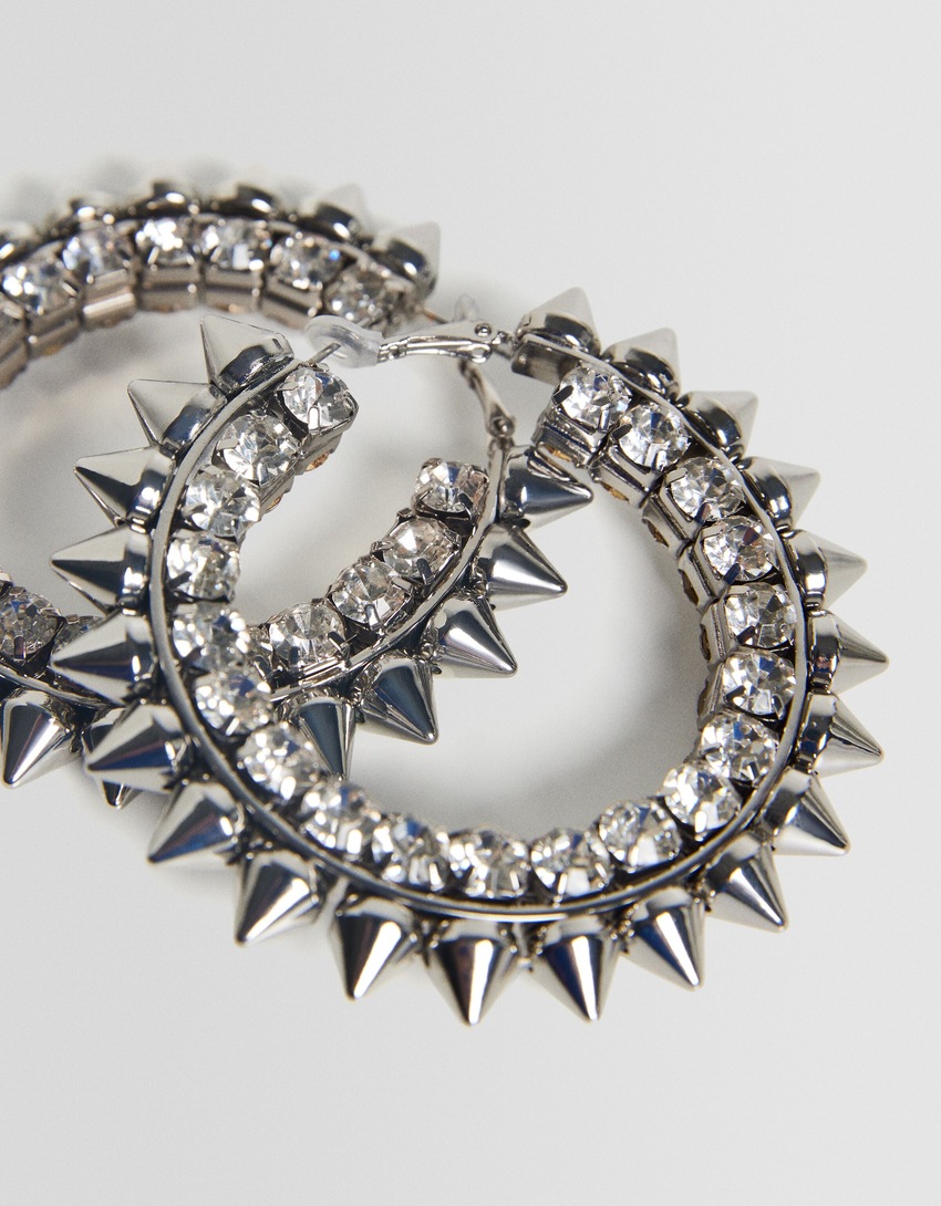 Brincos de argola Generation Bershka com spikes