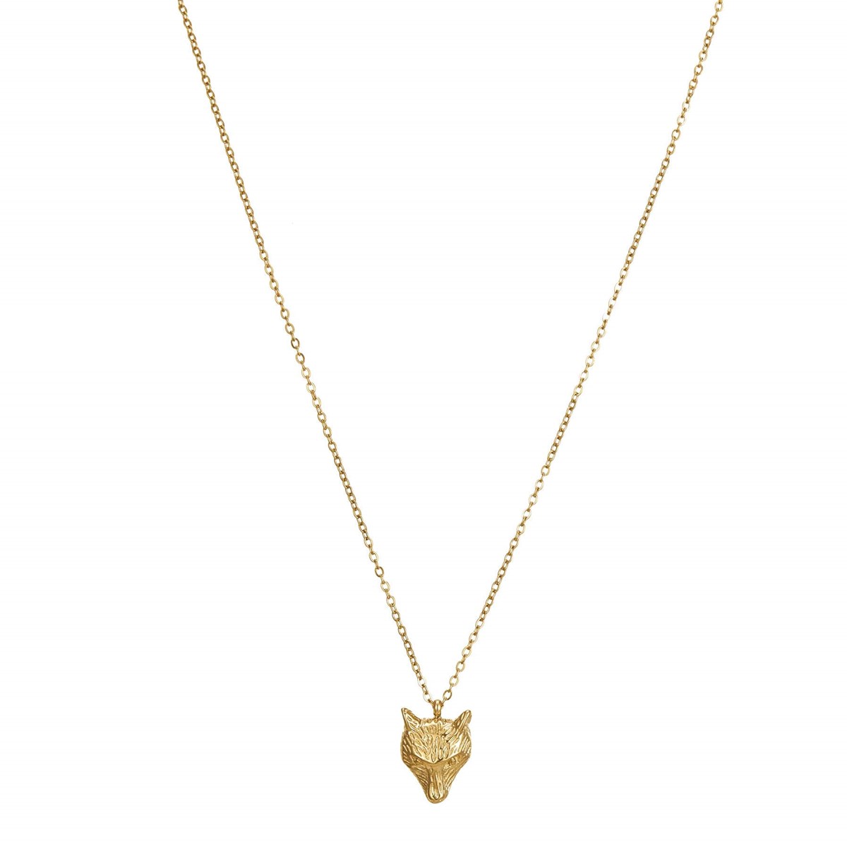 Collier Tête de Loup doré or