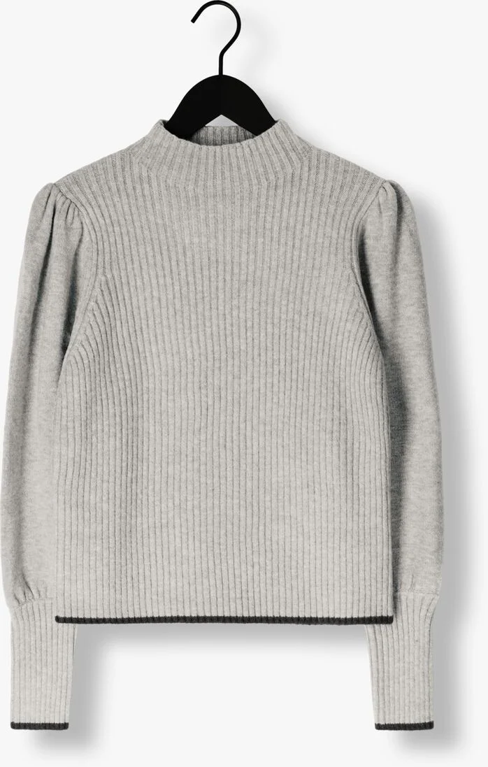 CO\\'COUTURE grijze co'couture trui row puff rib knit