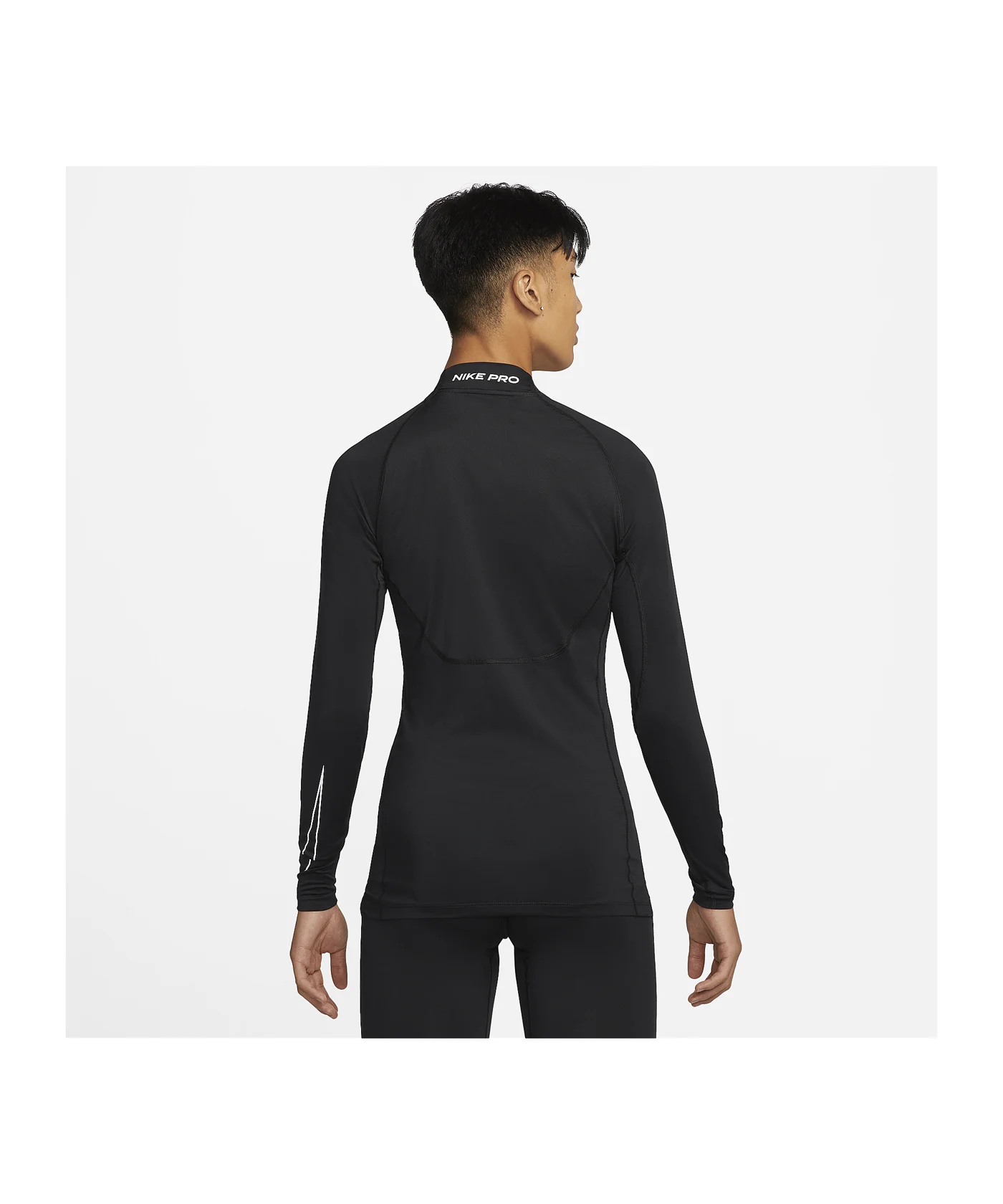 Nike Pro Mock langarm Training Schwarz F010