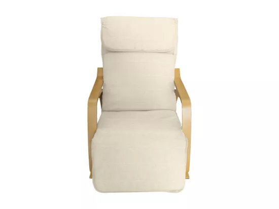 Fauteuil relax à bascule avec repose-pieds réglable mod. ZEN BLANC par Yelloo