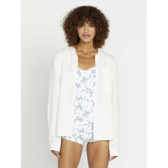 Volcom Coco Ho Yoked Shirt Star White Women SU24