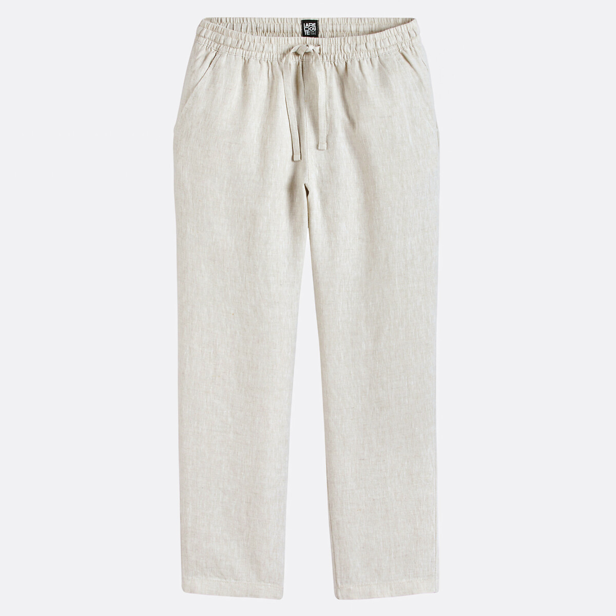 COLEÇÃO LA REDOUTE<br>Calças de linho de corte reto