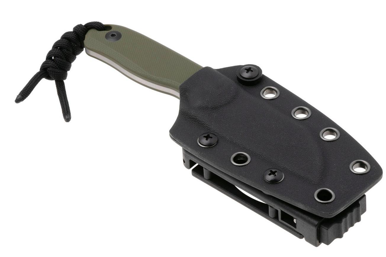 Kizer Drop Bear 1093A1 Satin AEB-L, Olive Green G10, vaststaand mes