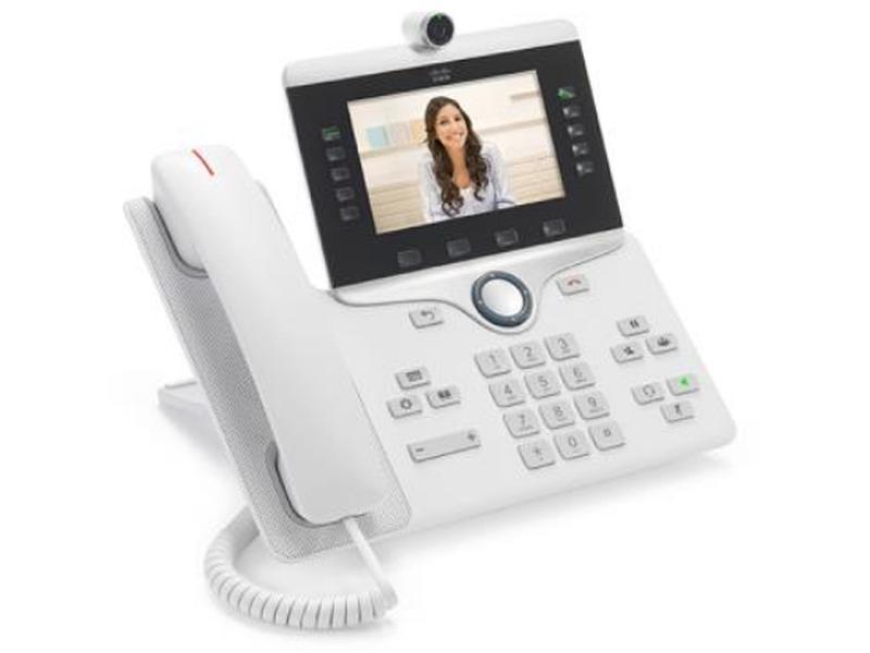 Cisco Tischtelefon 8845 Weiss VoIP-Tischtelefon mit Videofunktion, Weiss