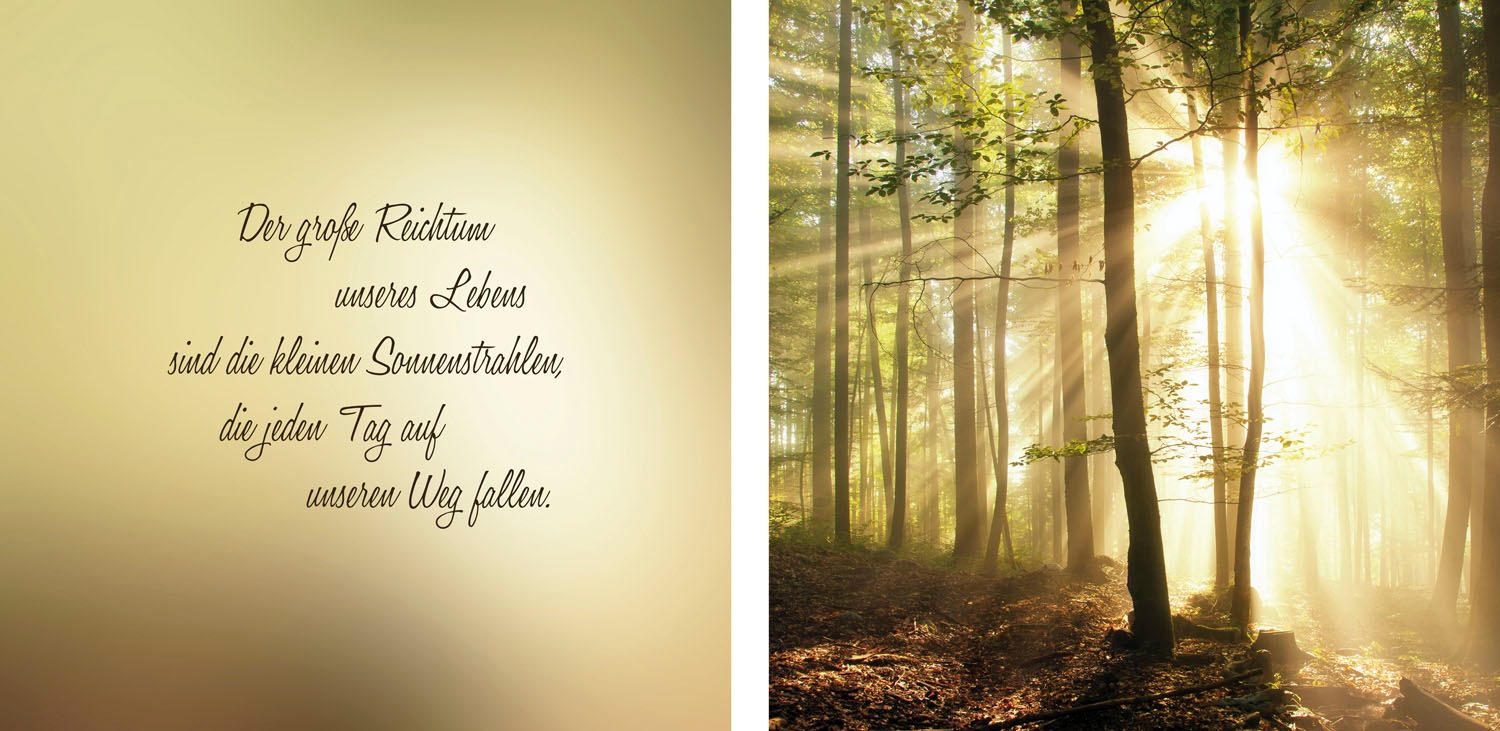 queence Leinwandbild »Sonnenstrahlen« Himmel | Kunst | Modern | Schriftzug | Schriftzüge | Sonnenaufgang | Spa | Spa Bilder | Sprüche | Sprüche & Texte | Wald | Waldbilder Set,  Premium-Leinwandstoff, Handarbeit aus Deutschland, Spruch, 2er Set