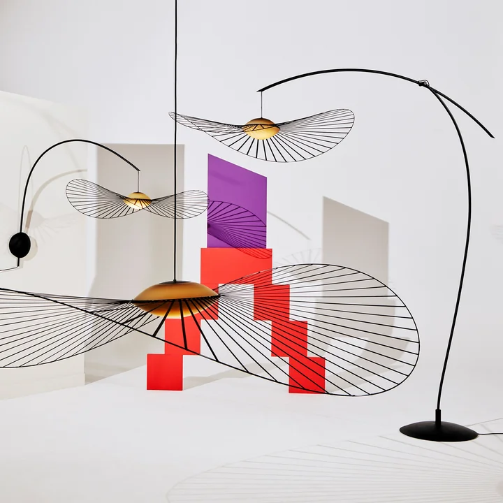 Petite Friture - Vertigo Nova LED Stehleuchte, Ø 110 cm, schwarz / weiss