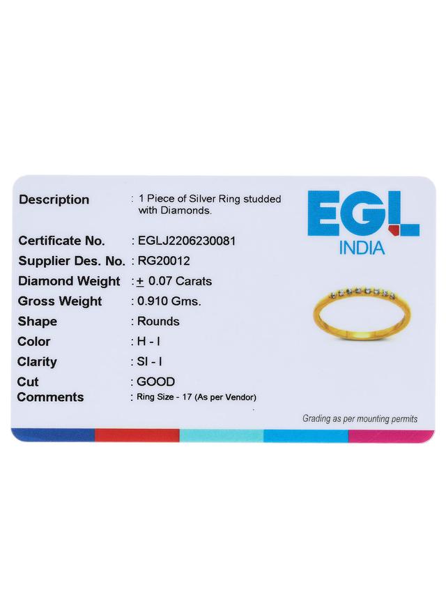 Memory-Ring, 8 Brillanten, 0,07 ct., Si925 verg.