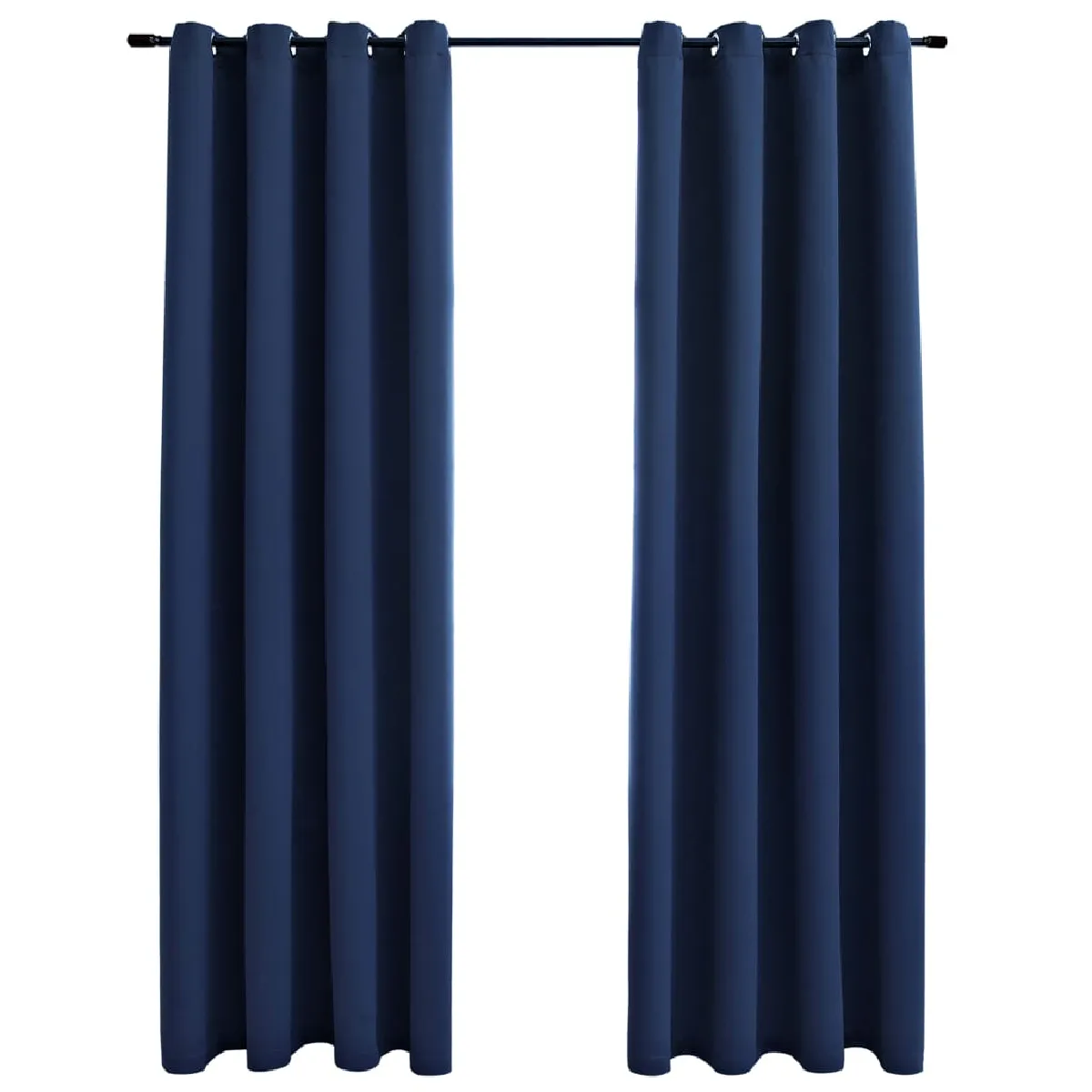 vidaXL Rideaux occultants métal 2 pcs 140x175 cm Bleu