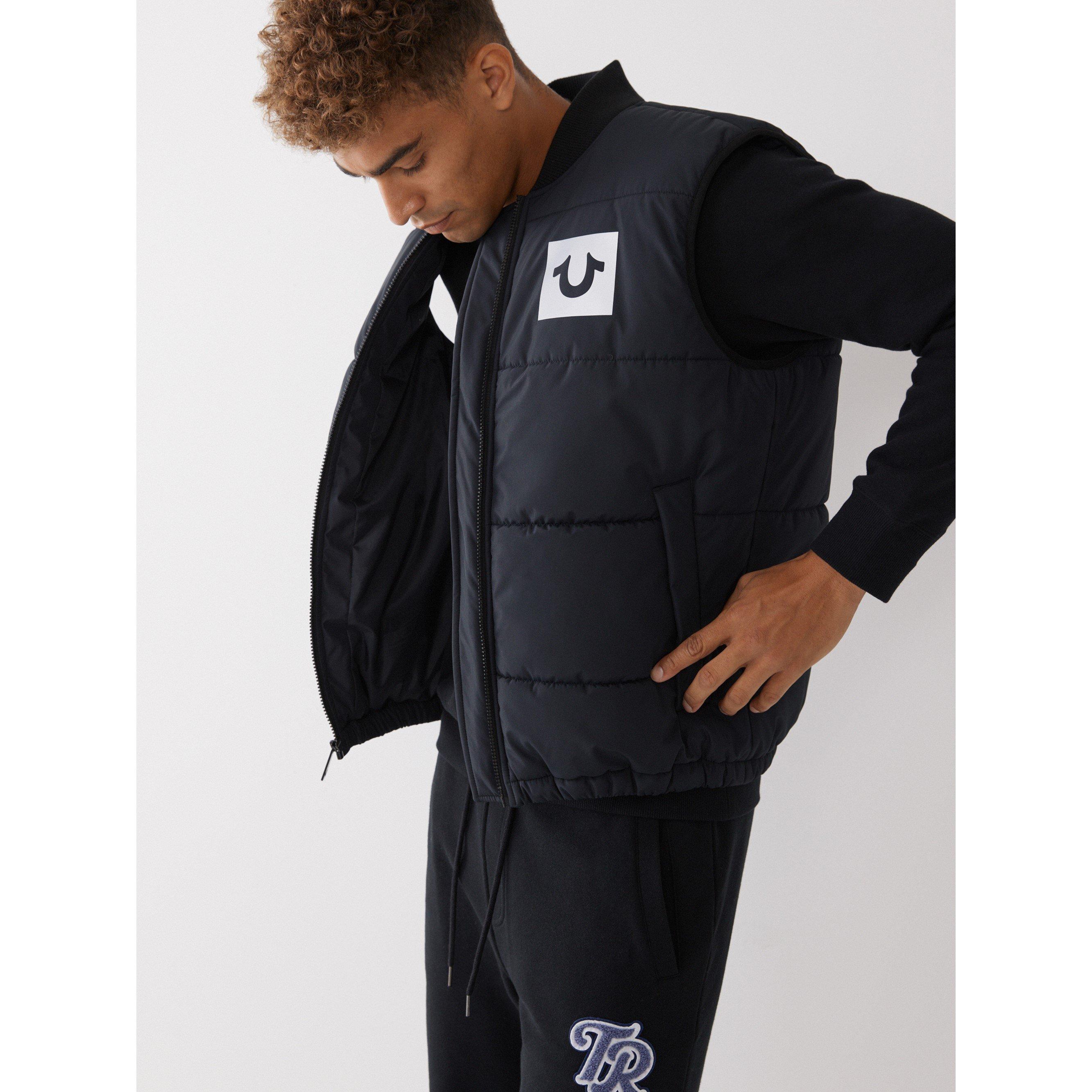 True Religion Logo Puffer Vest