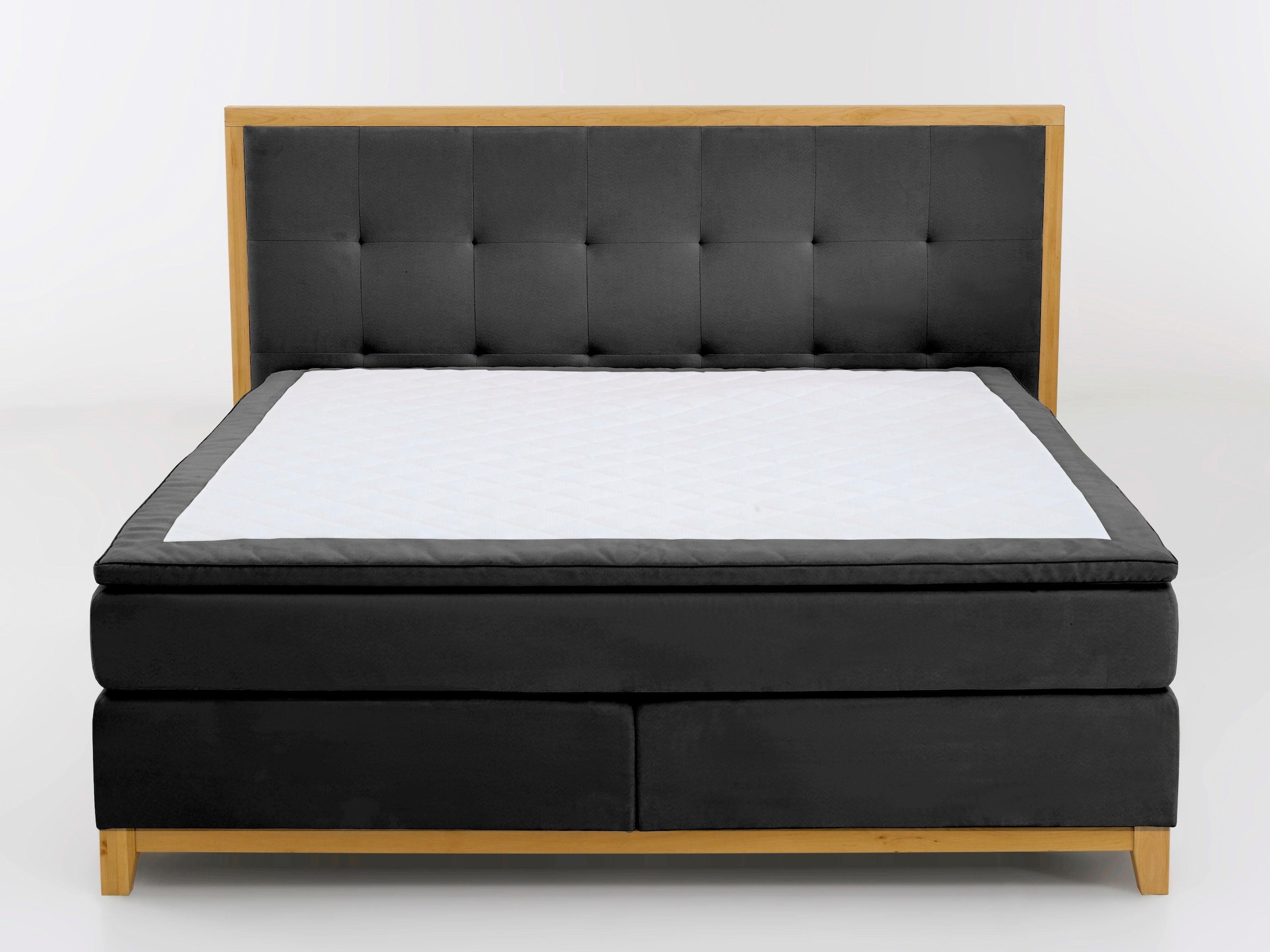 Home affaire Boxspringbett »Sonja« mit Steppung im Kopfteil und Holzrahmen, inklusive Topper