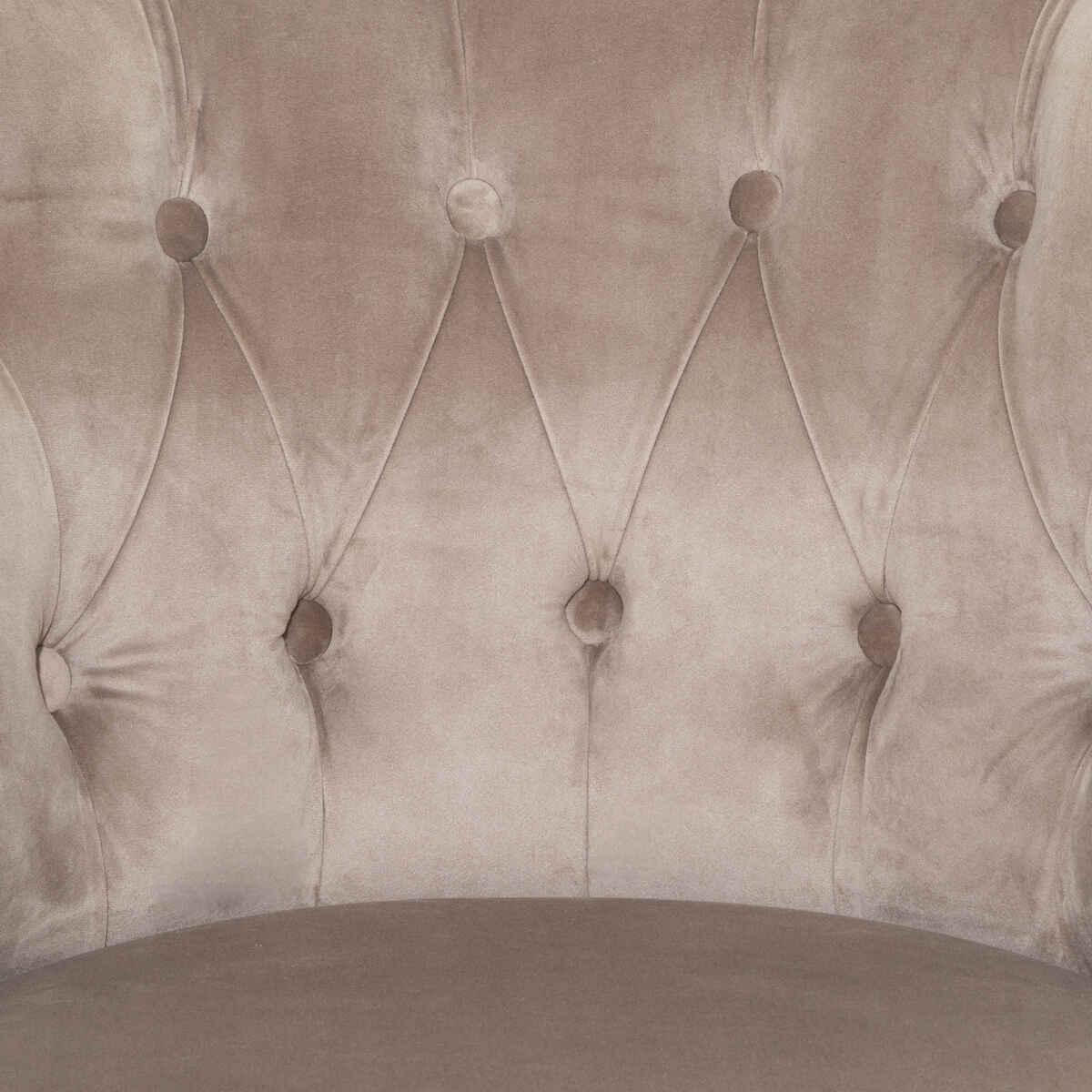 FAUTEUIL VELOURS SIXTINE TAUPE