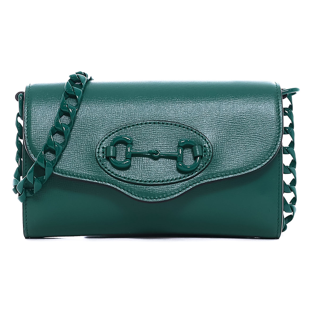 Gucci Sac porté épaule Horsebit 1955 en Cuir vert - Très bon état - L.20 cm