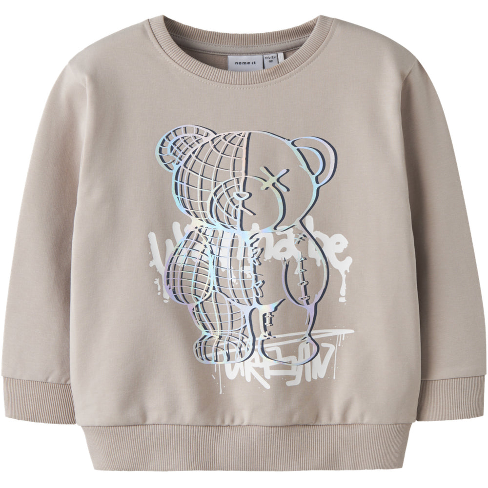 Køb Name It Chateau Gray Nmmdonvu Ls Nreg Sweat Box Unb