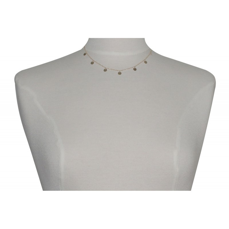 Collier Plaqué Or Breloques Rondes