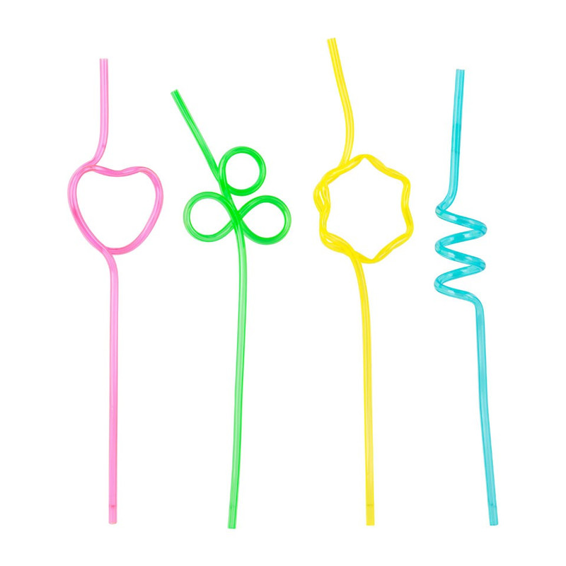 Rietjes Funny - kunststof - set van 4