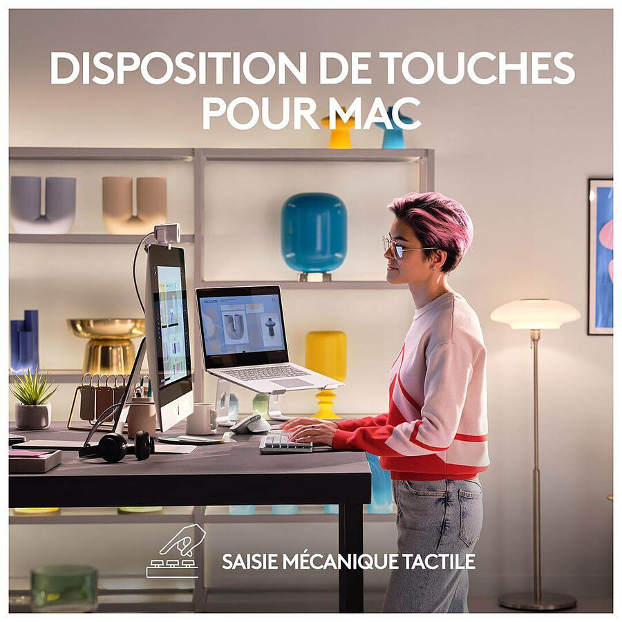 Logitech MX Mechanical Mini for Mac - Gris Pâle