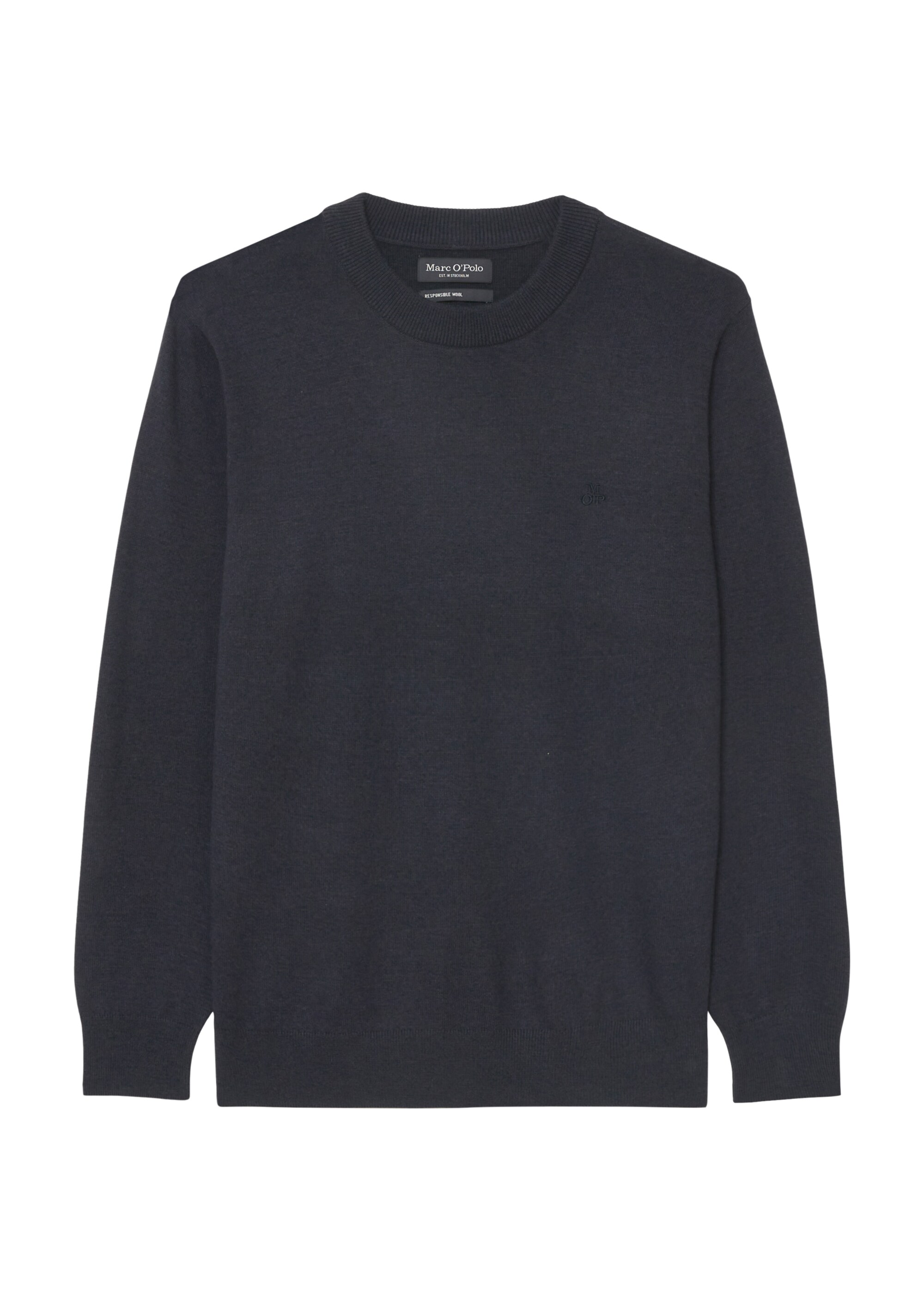 Rundhals-Pullover regular aus softem Bauwolle-Schurwolle-Mix