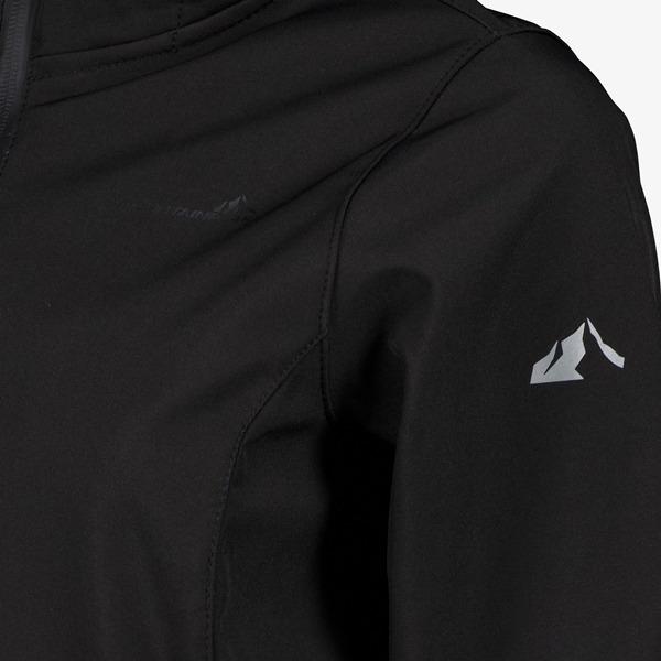 Mountain Peak dames softshell jas zwart