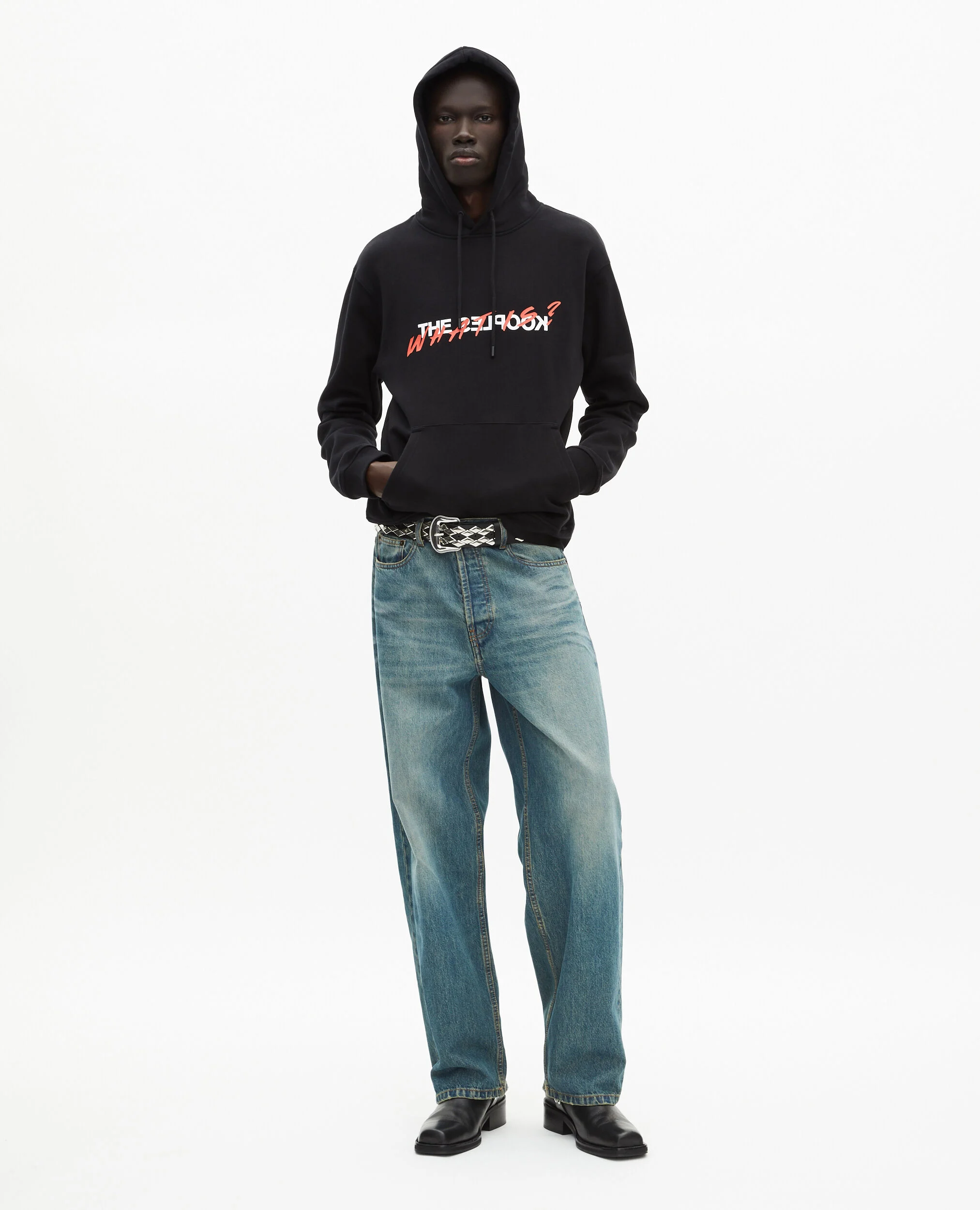 Sweatshirt à capuche What is noir