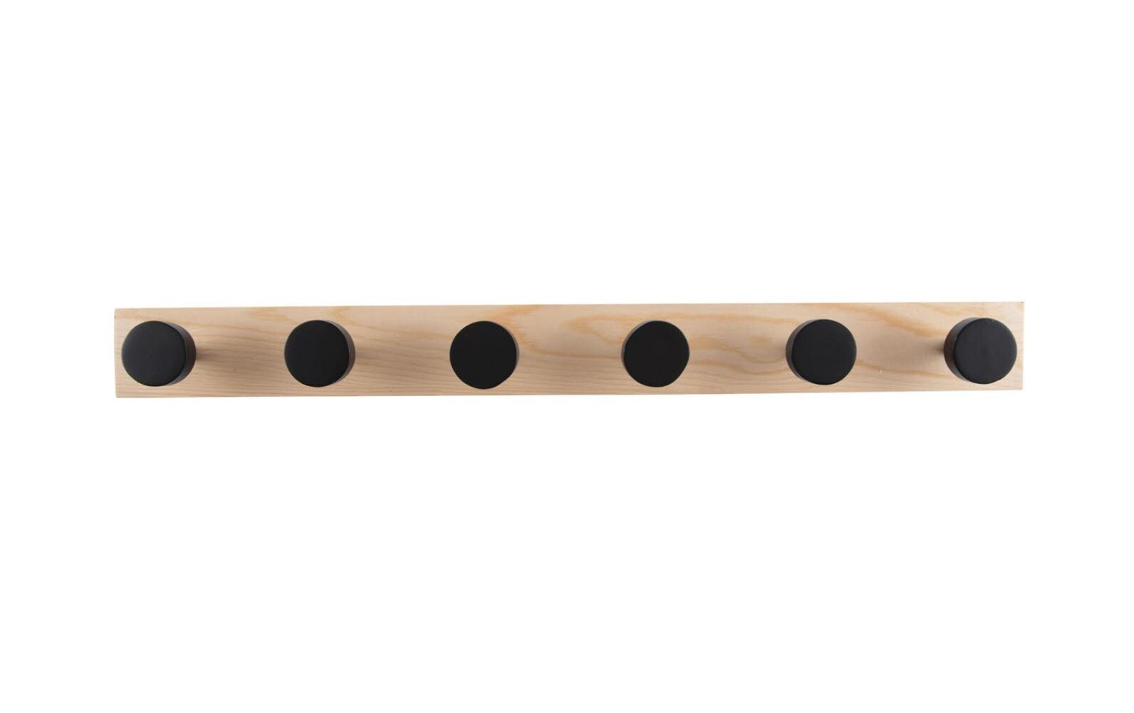 Wandgarderobe Knobs Large 6 Haken, NatureGarderobenhaken