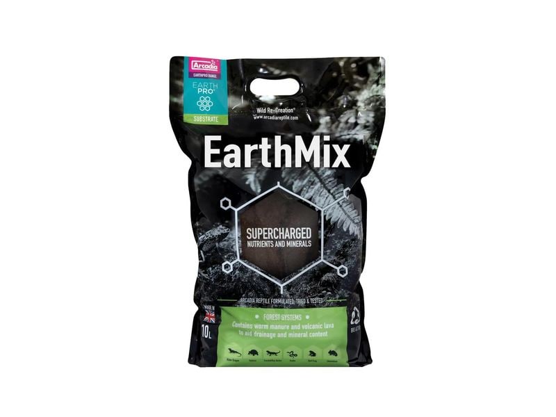 Arcadia Bodensubstrat Earthmix 10 l Effektives «bio-aktives» Substrat für Vivarien und Terrarien