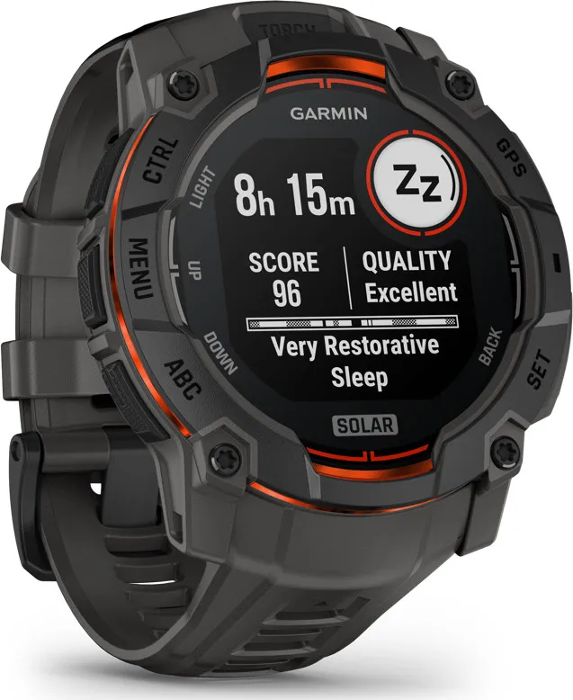 Garmin Instinct 3 Solar Black Bezel With Charcoal Band