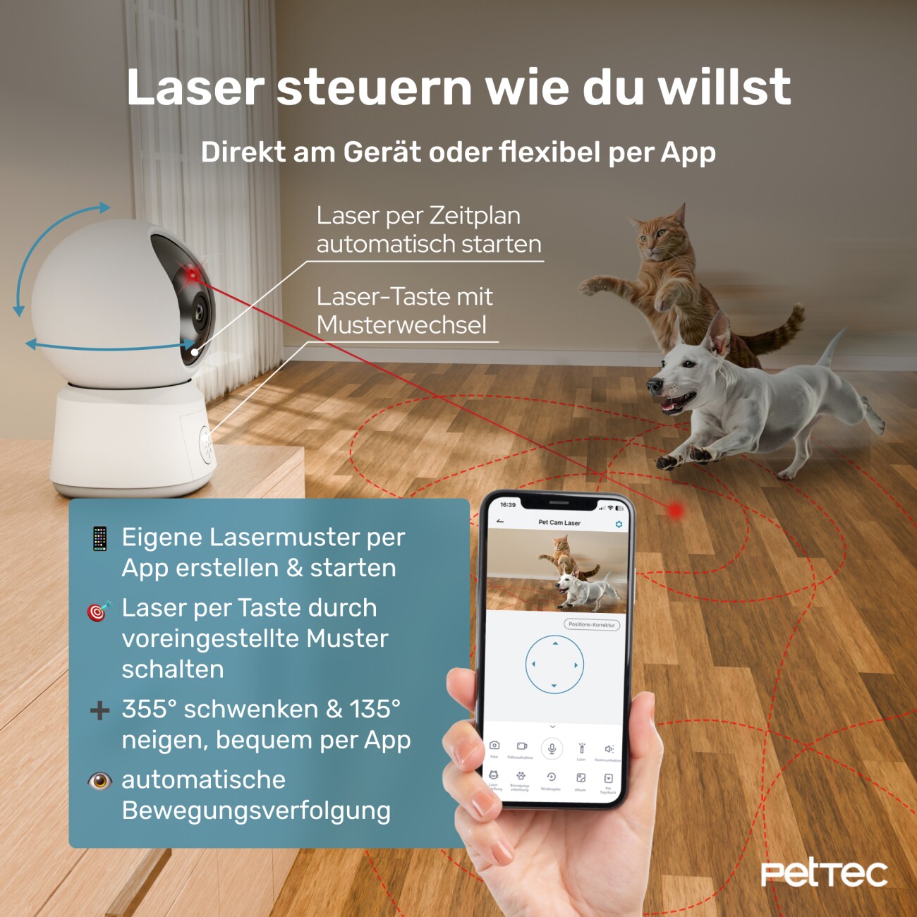PetTec Haustierkamera Laser