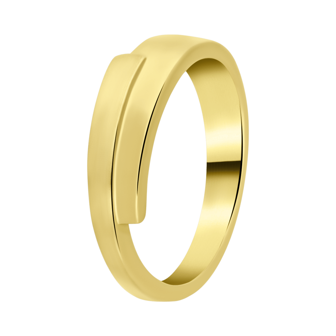 Zilveren goldplated ring mat/glans