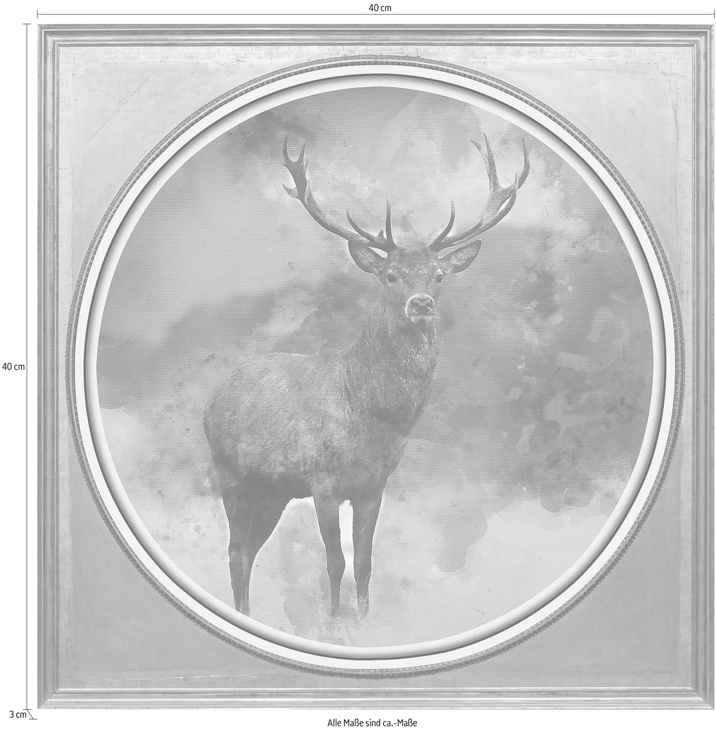 queence Acrylglasbild »Hirsch« Gemälde | Hirsch | Hirschbilder | Hirsche | Kunst | Tiere | Wald | Waldbilder | Wildtiere Fine Art-Print in Galeriequalität
