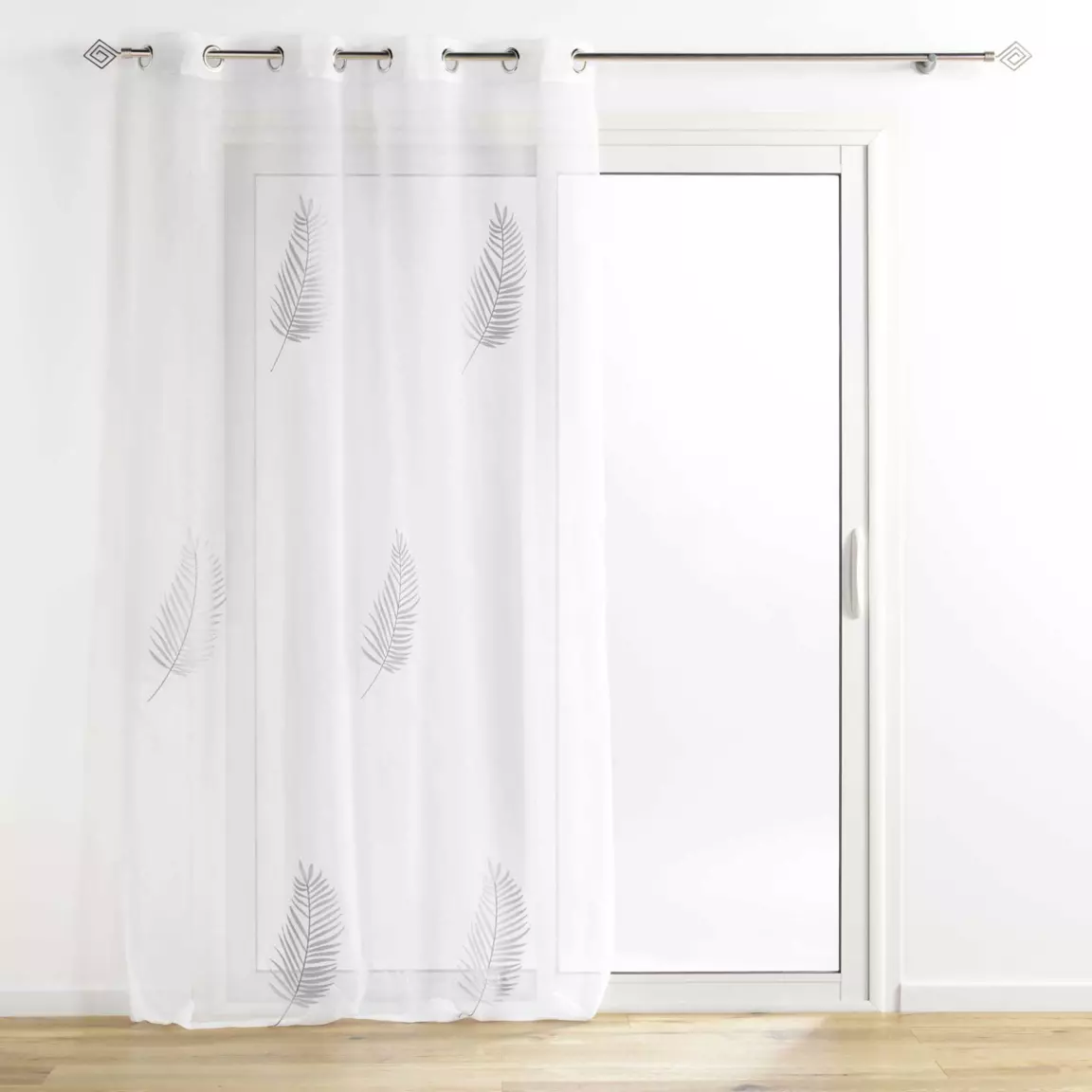 Voilage œillets (140 x 240 cm) Palmeor Argent