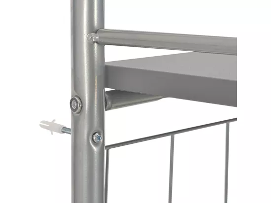 Ensemble à dîner pliant 3 pcs et étagère de rangement MDF acier