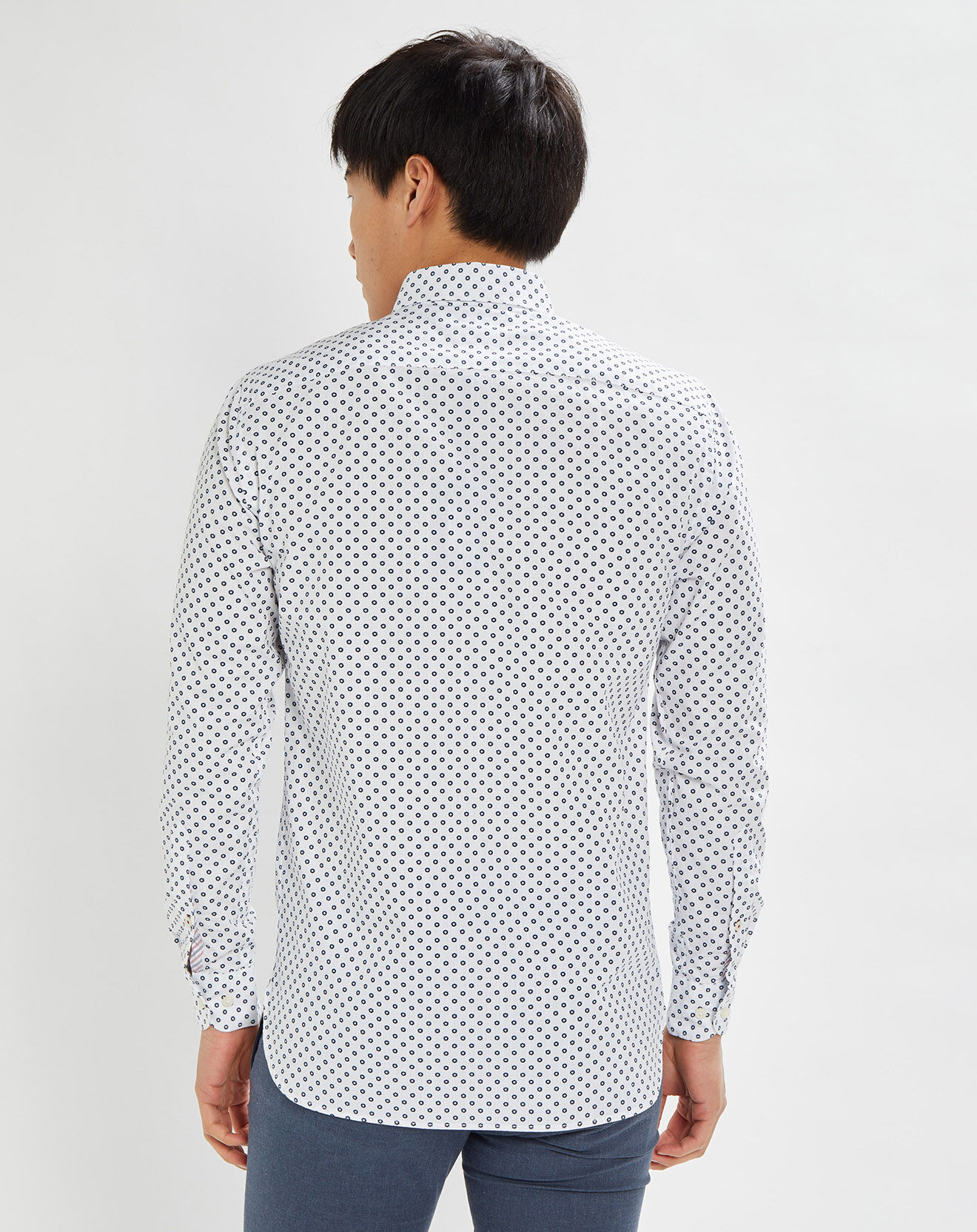 Tommy Hilfiger Chemise droite imprimée Floral bleu/blanc