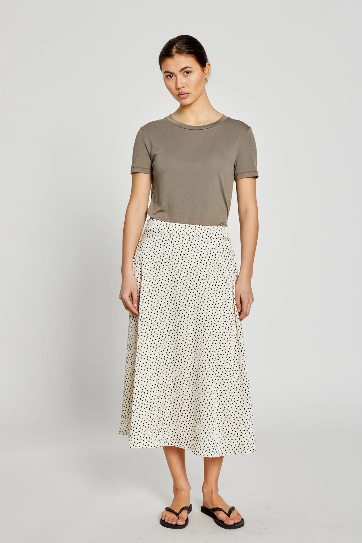 Bruuns Bazaar AcaciaBBAmattas skirt cream black dot print