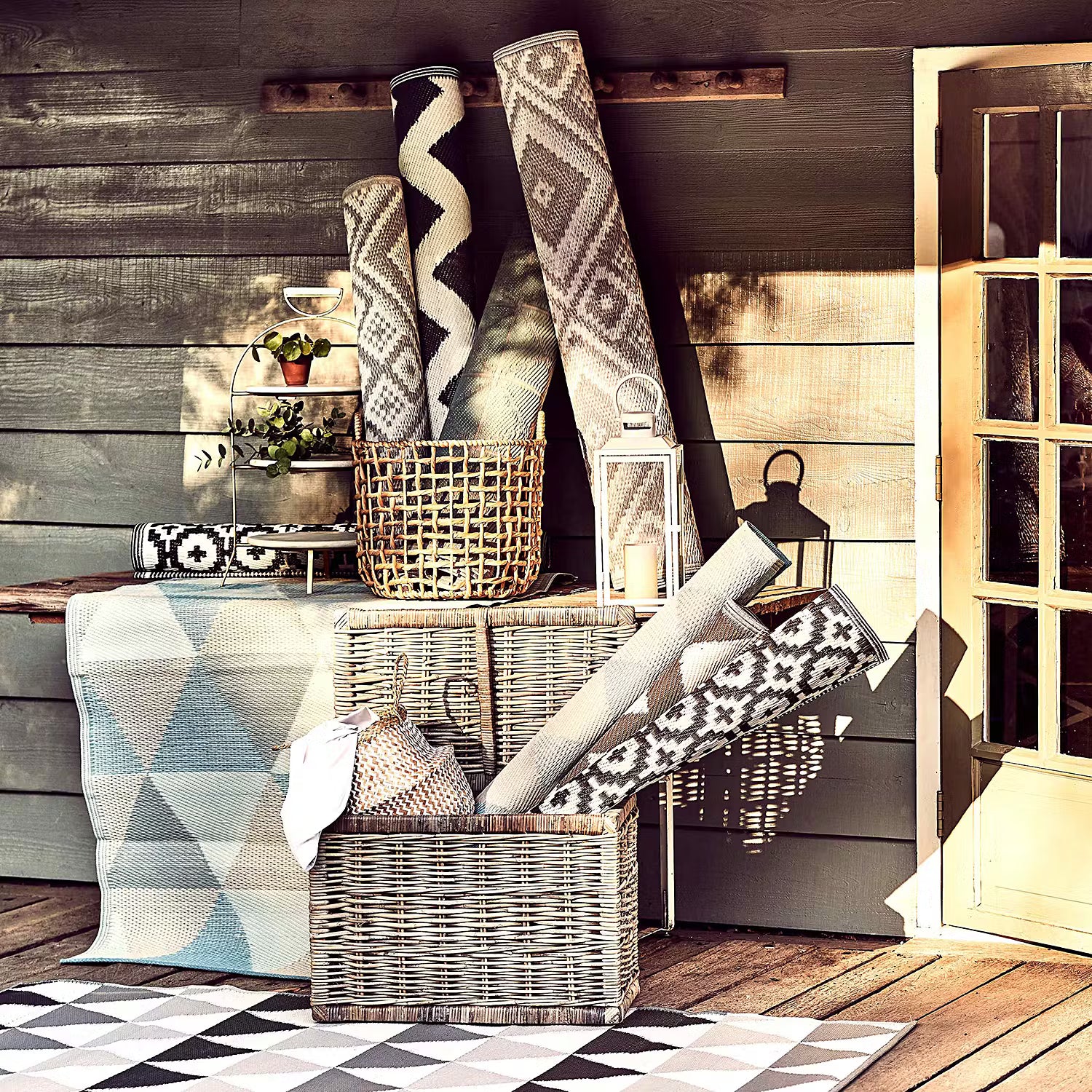 COLOUR CLASH In-/Outdoorteppich Ethno