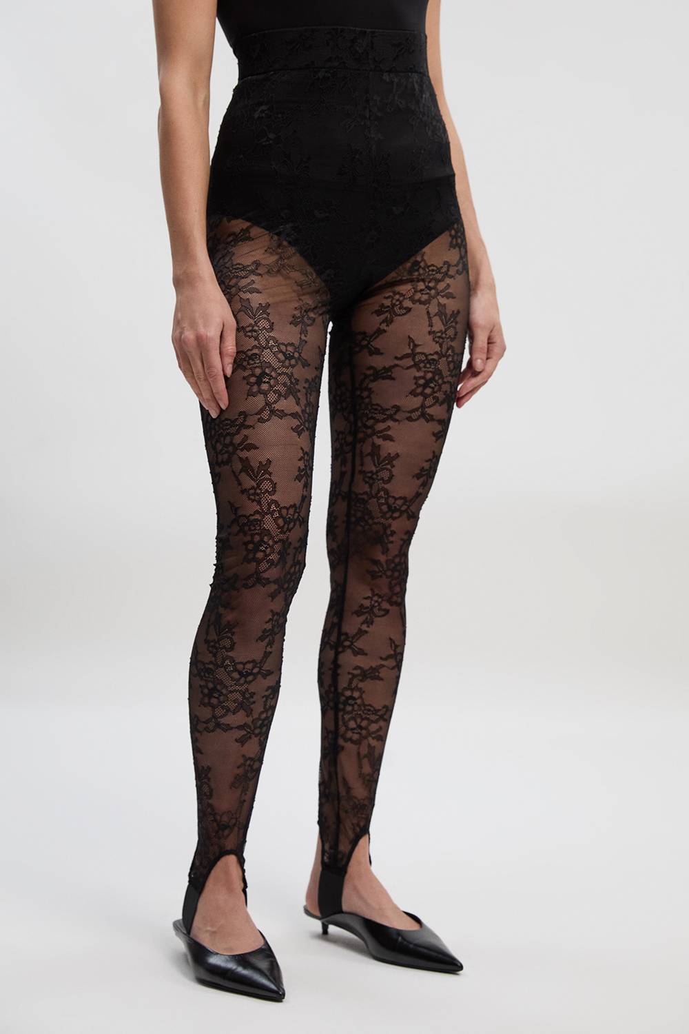 KarenMillen Legging à Étriers en Dentelle