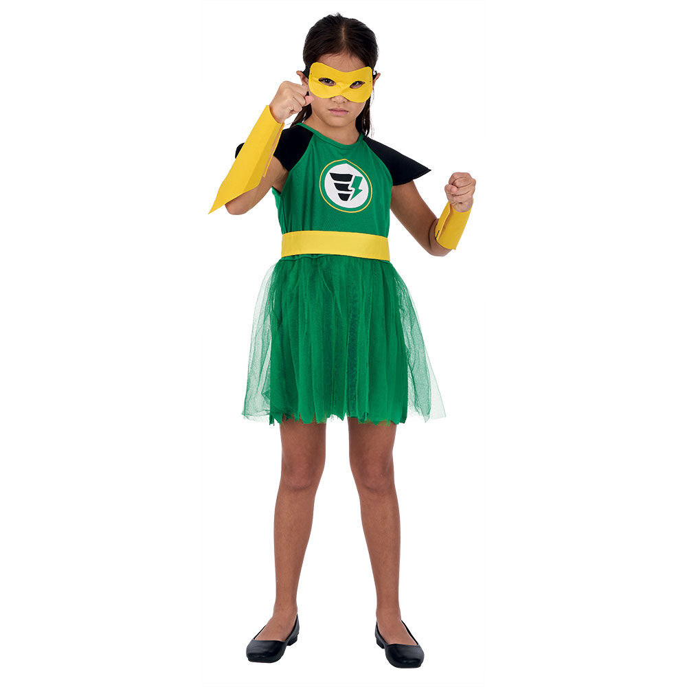 Déguisement fille Super héro méchant bad girl robe 4/6 ans