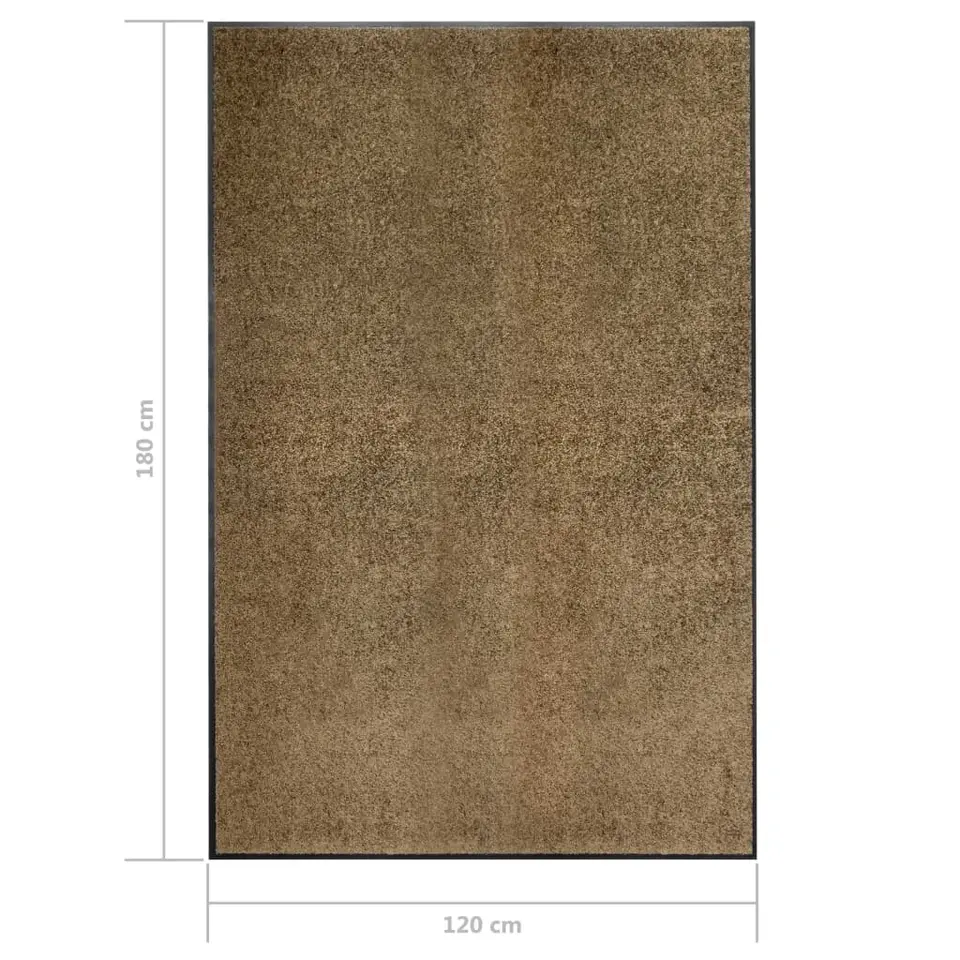 vidaXL - Mat - Bruin - Stof - 120 x 180 cm