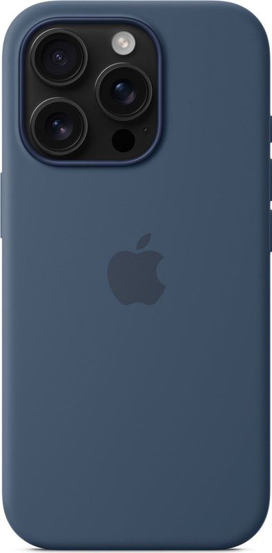 Apple Silicone Backcover MagSafe voor de iPhone 16 Pro Denim
