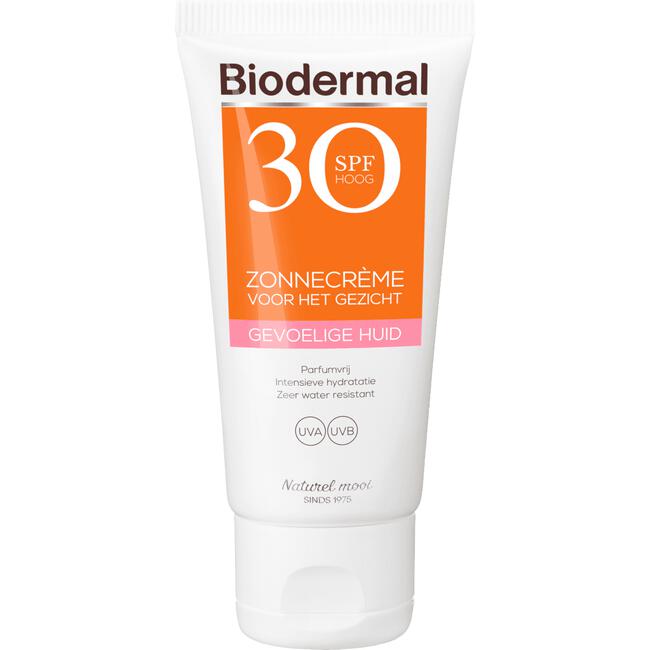 Biodermal Gevoelige Huid Zonnecrème Gezicht SPF 30 50 ML