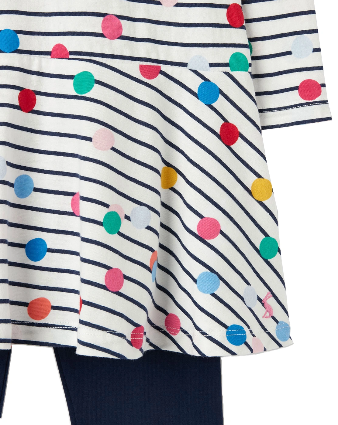 Langarmkleid IONA BABY SPOT mit Leggings in weiß