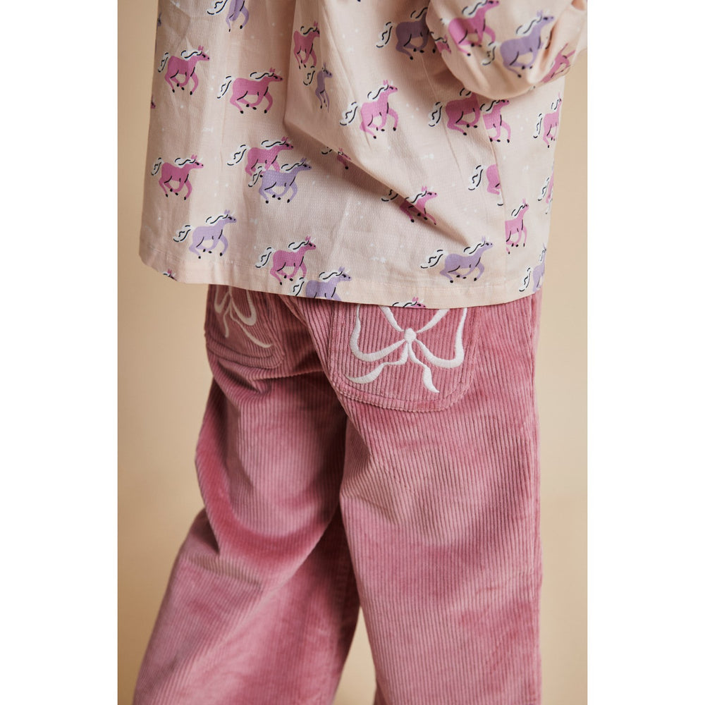 Køb COPENHAGEN COLORS Rose Comb Corduroy Pant W. Wide Leg & Emb. At Backside Pocket