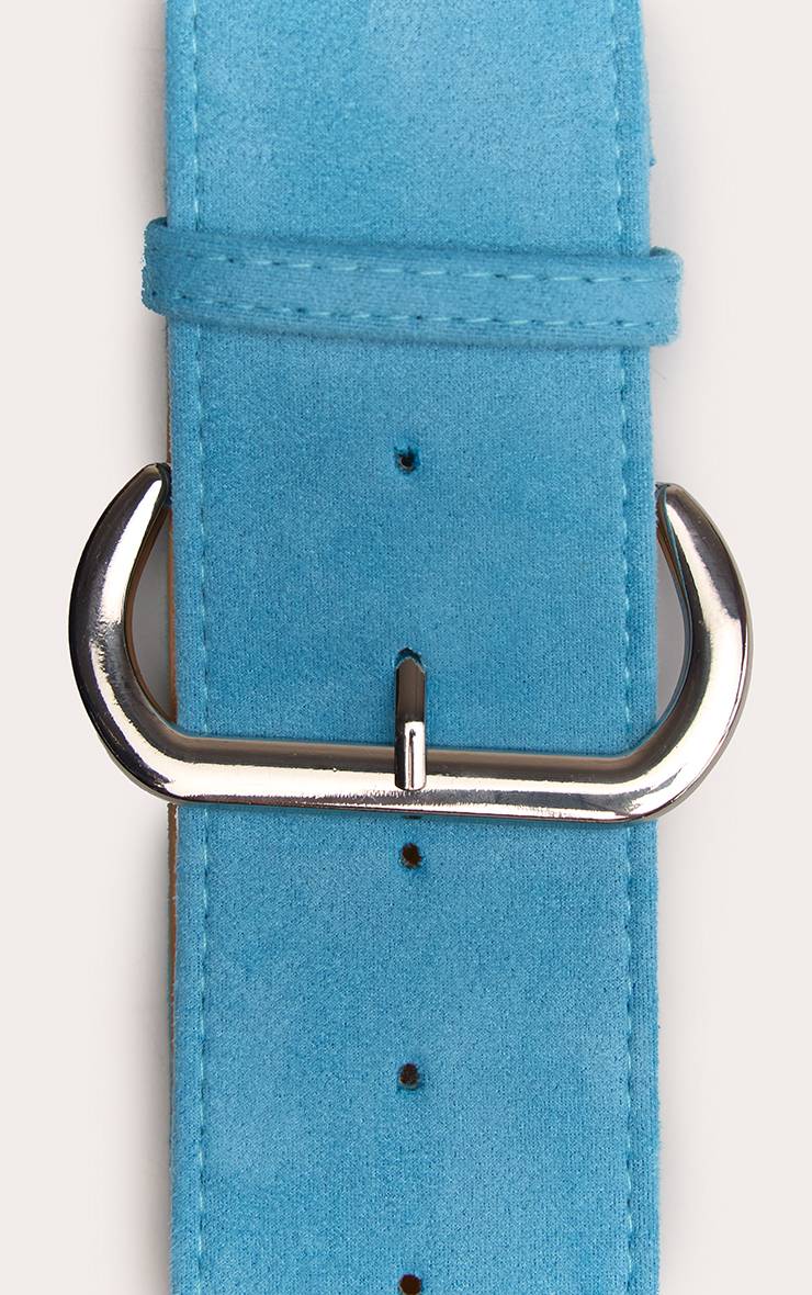 Bleu Ceinture Large En Synthétique