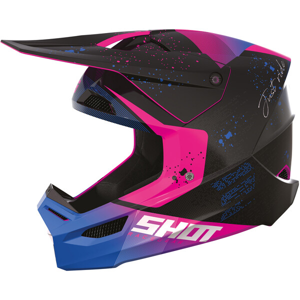 Shot - Casque enfant Furious Kid Matrix Noir / Rose / Bleu / Brillant